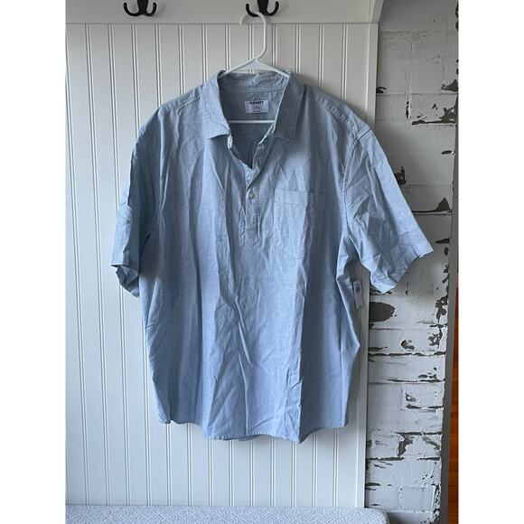 Old navy men's short sleeve blue and white striped tshirt size XXL NWT - Picture 1 of 4